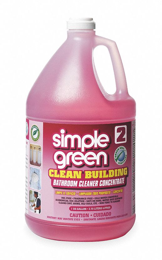 Simple Green Bathroom Cleaner, 1 gal. Cleaner Container Size, Jug Cleaner Container Type, Unscented Fragrance - 1210000211101