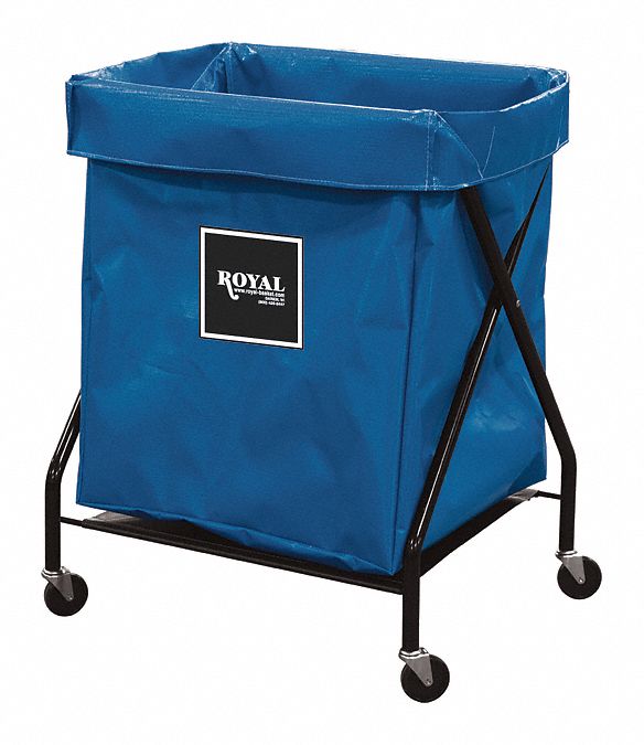 Royal Basket 1-Compartment X-Frame Laundry Cart, 150 lb. Capacity, 26" L X 21" W X 35-1/2" H - G08-BBX-XFA-3ONN