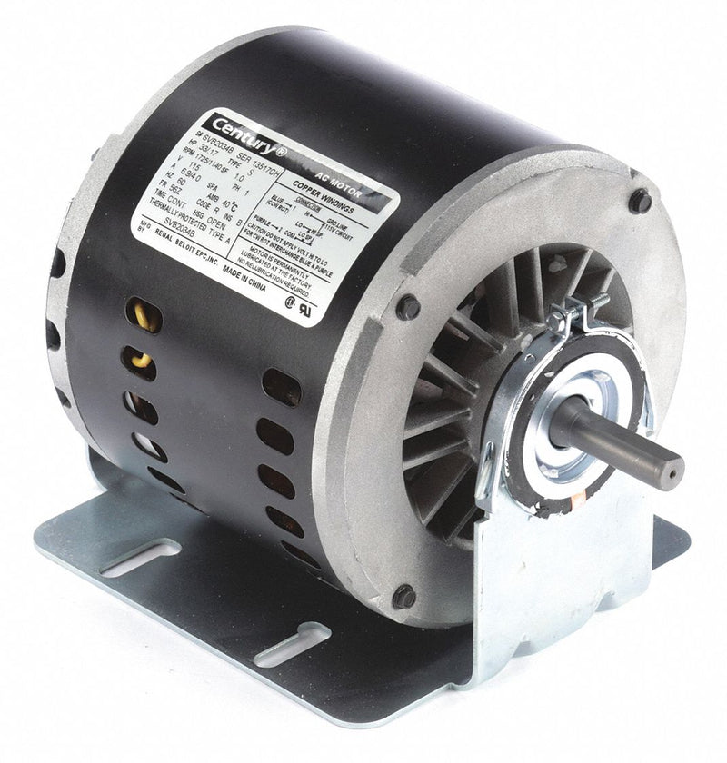 Century Evaporative Cooler Motor, Split-Phase, Open Dripproof, 1/6, 1/3 HP, Nameplate RPM 1725/1140 - SVB2034BV1