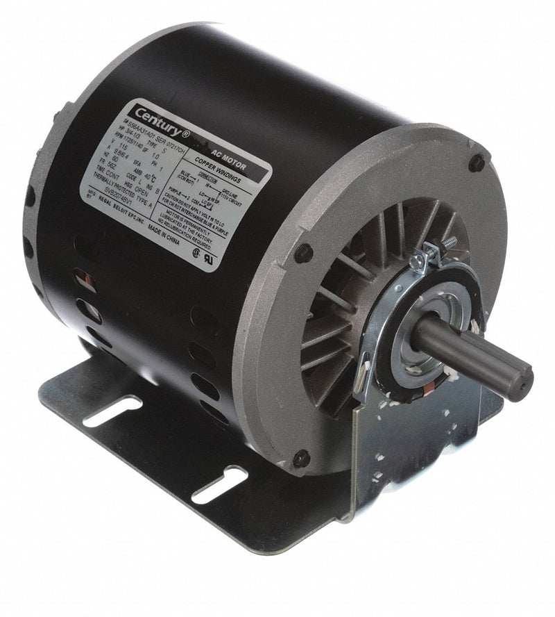 Century Evaporative Cooler Motor, Split-Phase, Open Dripproof, 1/3, 3/4 HP, Nameplate RPM 1725/1140 - SVB2074BV2