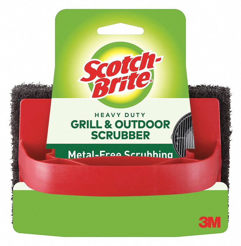 Scotch-Brite 6" x 4" Synthetic Fiber Scrubber, Red/Black, 12PK - 7721