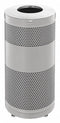 Rubbermaid 25 gal Round Trash Can, Metal, Silver - FGS3ETSMPLBK