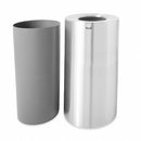 Rubbermaid 21 gal Round Trash Can, Metal, Silver - FGAOT35SAPL