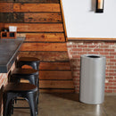 Rubbermaid 21 gal Round Trash Can, Metal, Silver - FGAOT35SAPL