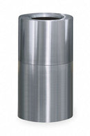 Rubbermaid 21 gal Round Trash Can, Metal, Silver - FGAOT35SAPL