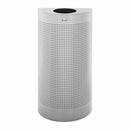 Rubbermaid 12 gal Half-Round Fire-Resistant Trash Can, Metal, Silver - FGSH12EPLSM