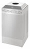 Rubbermaid 29 gal Square Recycling Can, Metal, Silver - FGDCR24CSM