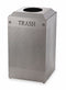 Rubbermaid 29 gal Square Trash Can, Metal, Silver - FGDCR24TSM