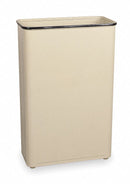 Rubbermaid 24 gal Rectangular Fire-Resistant Trash Can, Metal, Almond - FGWB96RAL