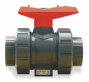 Georg Fischer Ball Valve, PVC, Inline True Union, 2-Piece, Pipe Size 3/4 in - 161546343