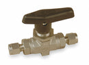 Parker Ball Valve, 316 Stainless Steel, Inline, 3-Piece, Pipe Size 3/8 in, Tube Size 3/8 in - 6A-B6LJ2-SSP