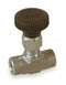 Parker Needle Valve, Straight, 316 SS, 1/4 In. - 4F-V6LN-SS