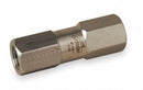 Parker Check Valve, 1/4 in, Single, Inline Poppet, 316 Stainless Steel, FNPT x FNPT - 4F-C4L-1-SS