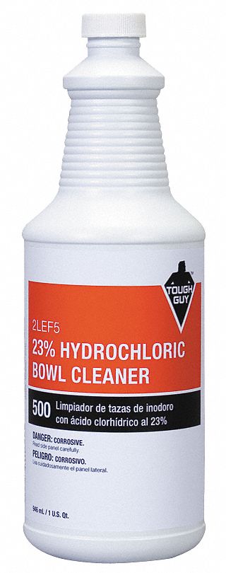 Tough Guy Toilet Bowl Cleaner, 32 oz. Cleaner Container Size, Bottle Cleaner Container Type - 2LEF5