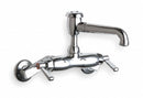 Chicago Faucets Straight Service Sink Faucet, Lever Faucet Handle Type, 12.00 gpm, Chrome - 886-CP