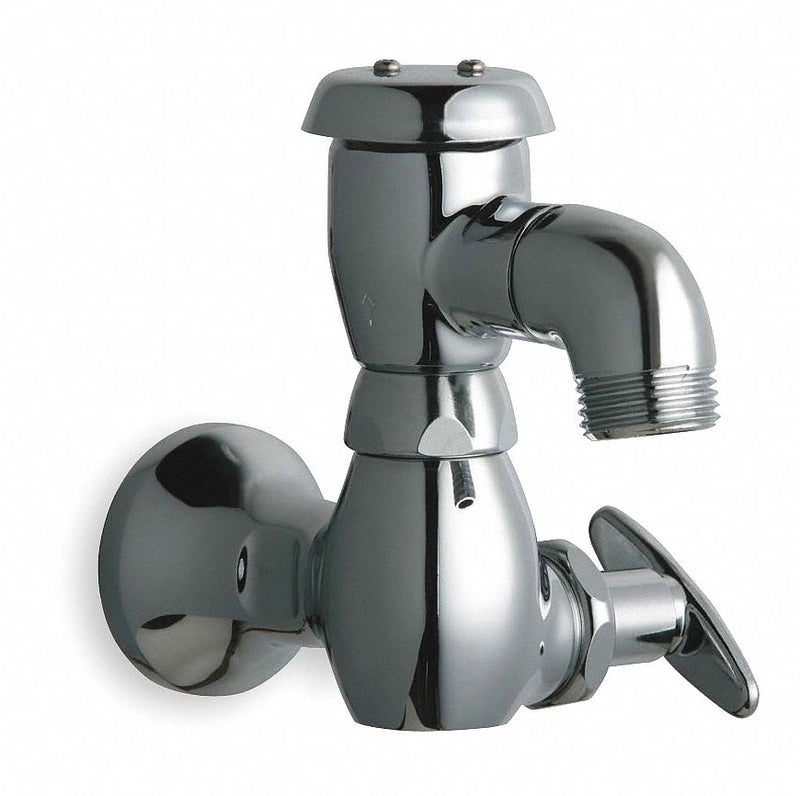 Chicago Faucets Low Arc Inside Sill Faucet, Blade Faucet Handle Type, 7.00 gpm, Chrome - 952-12CP