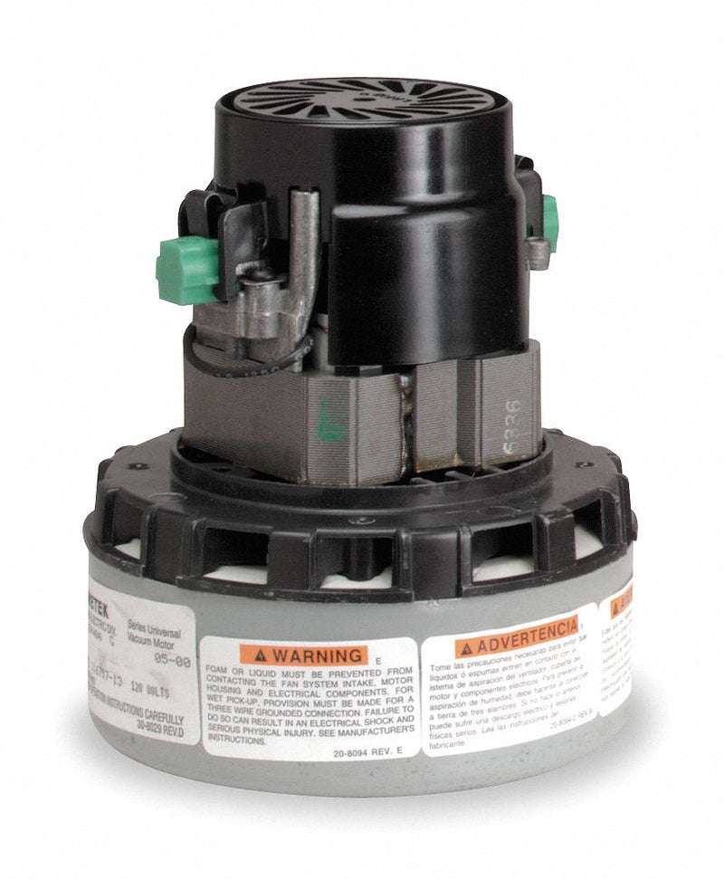 Ametek Lamb Peripheral Bypass Vacuum Motor, 5.7 in Body Dia., 120 Voltage, Blower Stages: 2 - 116757-13