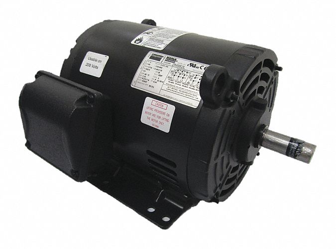 Dayton 2 HP, General Purpose Motor, 3-Phase, 1750 Nameplate RPM, 230/460 Voltage, 182/4 Frame - 2N982