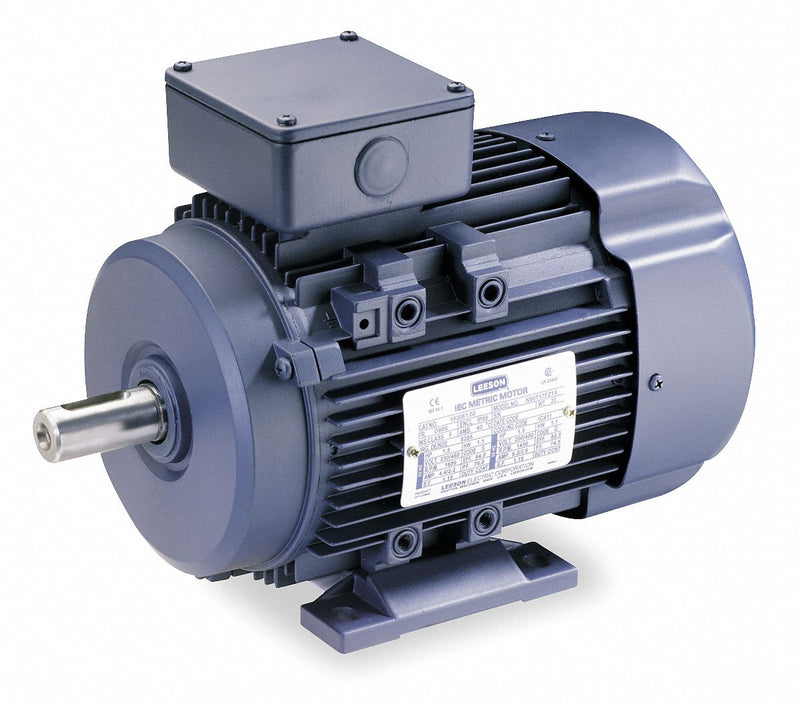 Leeson 1 HP Premium Efficiency Metric Motor,3-Phase,1150 Nameplate RPM,230/460 Voltage,Frame D90S - 192200