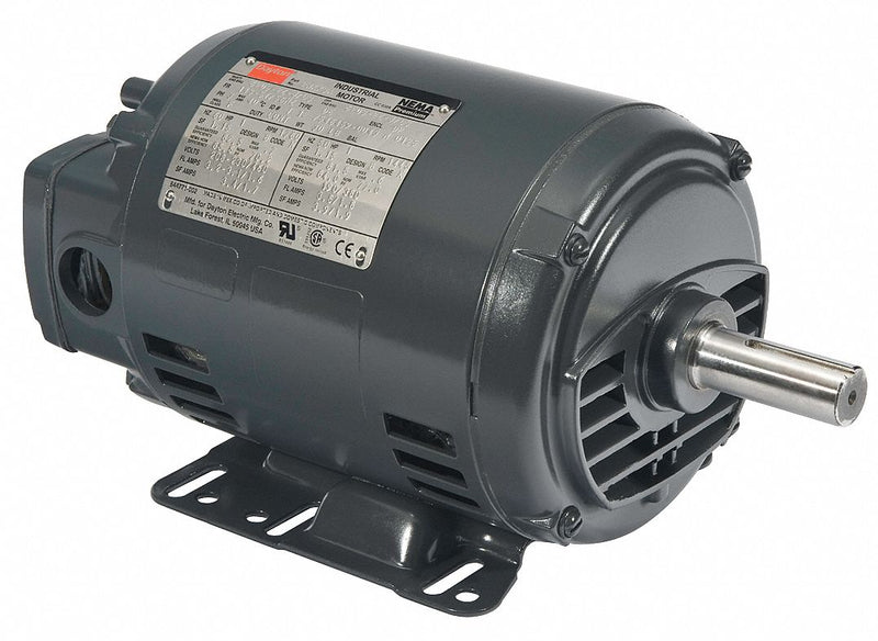 Dayton 2 HP, General Purpose Motor, 3-Phase, 3515 Nameplate RPM, 230/460 Voltage, 143-5T/56HZ Frame - 2NKX9