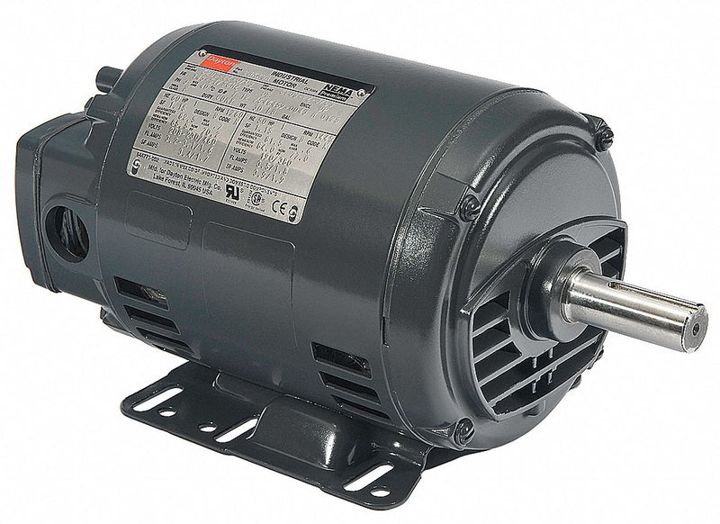 Dayton 1 HP, General Purpose Motor, 3-Phase, 1165 Nameplate RPM, 230/460 Voltage, 143-5T/56HZ Frame - 2NKX5