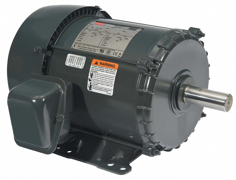 Dayton 3 HP, General Purpose Motor, 3-Phase, 3540 Nameplate RPM, 208-230/460 Voltage, 182T/4T Frame - 2NKY7