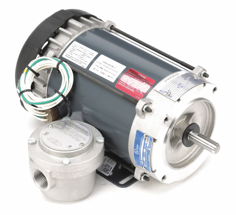 Marathon Motors 1/2 HP Hazardous Location Motor,Capacitor-Start,1725 Nameplate RPM,115/208-230 Voltage,Frame 56C - 056C17G5328