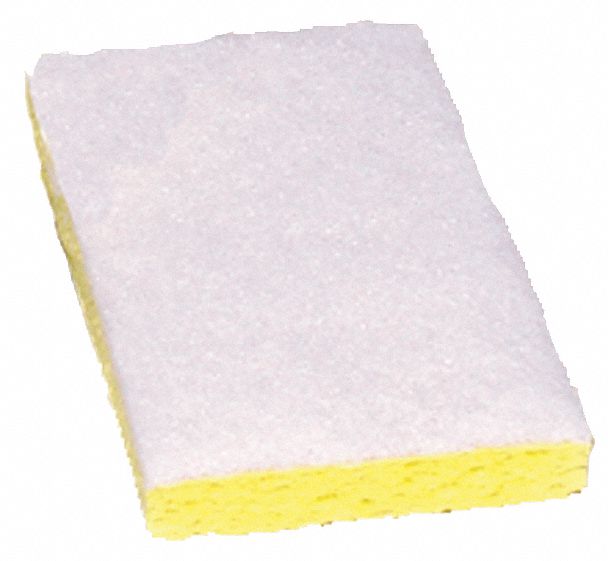 Tough Guy 6 in x 3 1/2 in Nylon Scrubber Sponge, White, 20PK - 2NTH2