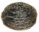 Tough Guy 3 in x 3 in Stainless Steel Scrubber, Silver, 6PK - 2NTH9