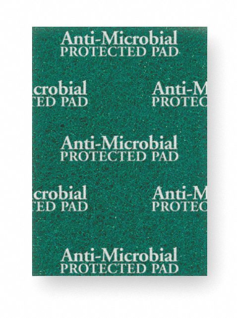 Tough Guy 8 7/8 in x 5 7/8 in Nylon Scouring Pad, Green, 20PK - 2NTJ4