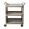 Rubbermaid Enclosed Service Cart, 300 lb. Load Capacity, Polypropylene, Platinum - FG335588PLAT