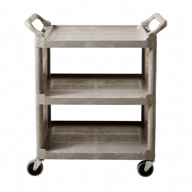 Rubbermaid Enclosed Service Cart, 300 lb. Load Capacity, Polypropylene, Platinum - FG335588PLAT