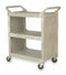 Rubbermaid Enclosed Service Cart, 300 lb. Load Capacity, Polypropylene, Platinum - FG335588PLAT