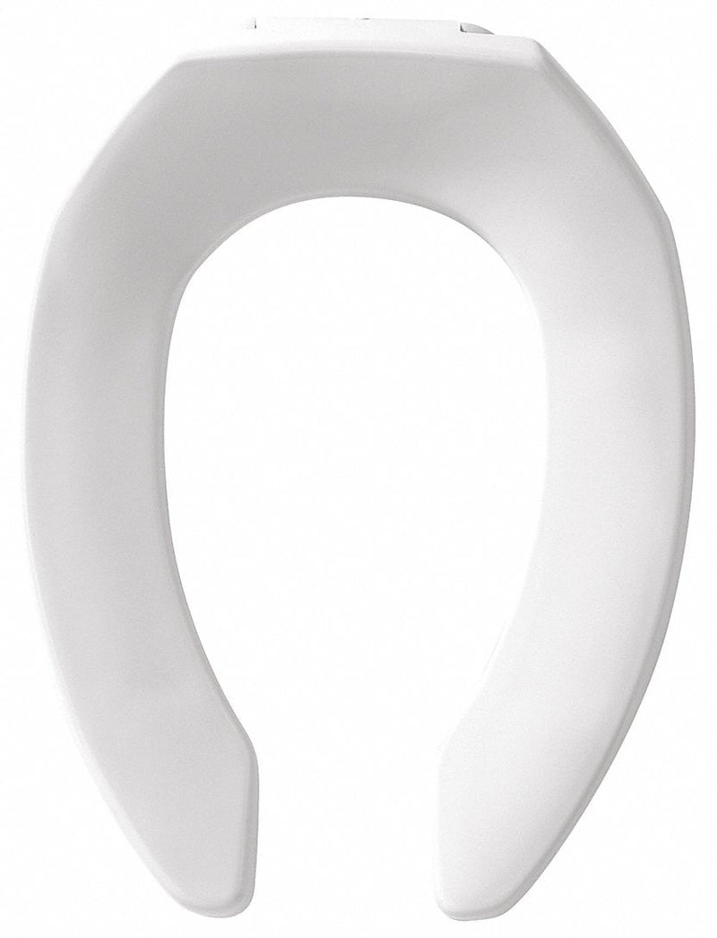 Bemis Elongated, Standard Toilet Seat Type, Open Front Type, Includes Cover No, White - 1955SSTFR-000