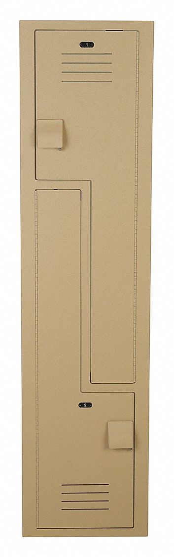 Bradley Beige Wardrobe Z Locker, (1) Wide, (2) Tier Openings: 2, 15 in W X 18 in D X 60 in H - LK151860ZHV-202