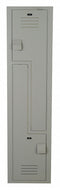 Bradley Gray Wardrobe Z Locker, (1) Wide, (2) Tier Openings: 2, 18 in W X 18 in D X 72 in H - LK181872ZHV-200