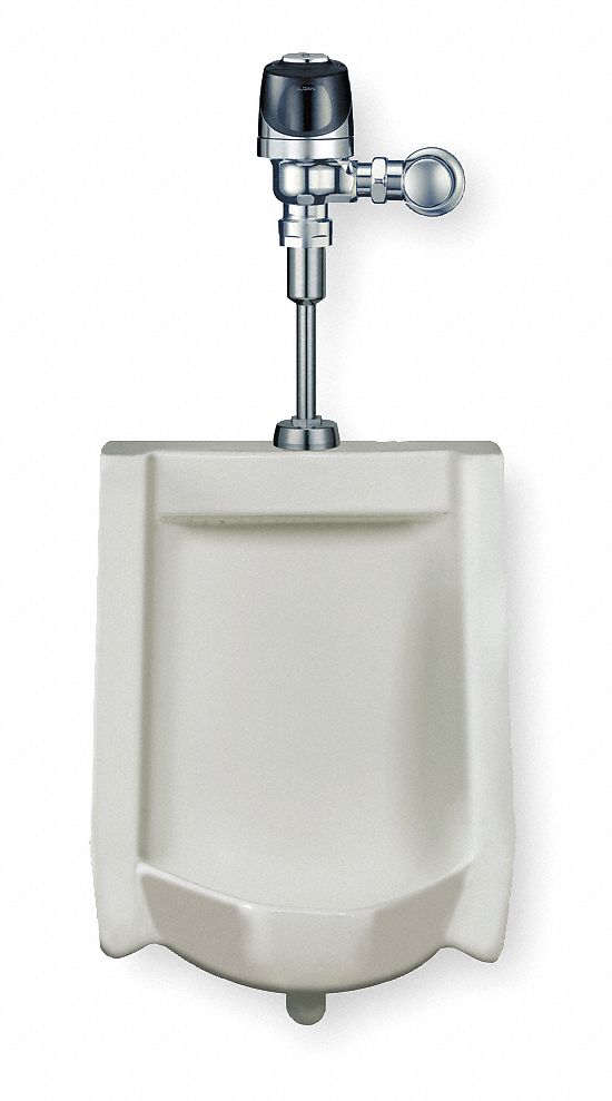 Sloan Vitreous China, White, Washout Urinal & Automatic Flush Valve, Wall, Top - WEUS1000.1401