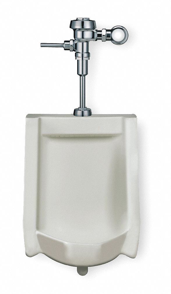 Sloan Vitreous China, White, Washout Urinal & Manual Flush Valve, Wall, Top - WEUS1000.1001