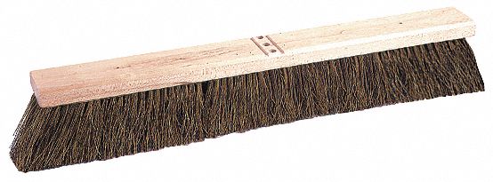 Tough Guy Natural Push Broom, 24" Sweep Face - 2PYV3