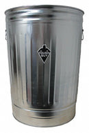 Tough Guy 31 gal Round Trash Can, Metal, Silver - 2PYW6