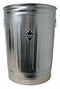 Tough Guy 31 gal Round Trash Can, Metal, Silver - 2PYW6