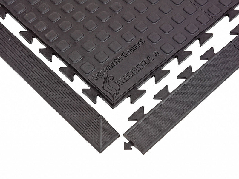 Wearwell Mat Ramp, Urethane, Black, 1 EA - 502