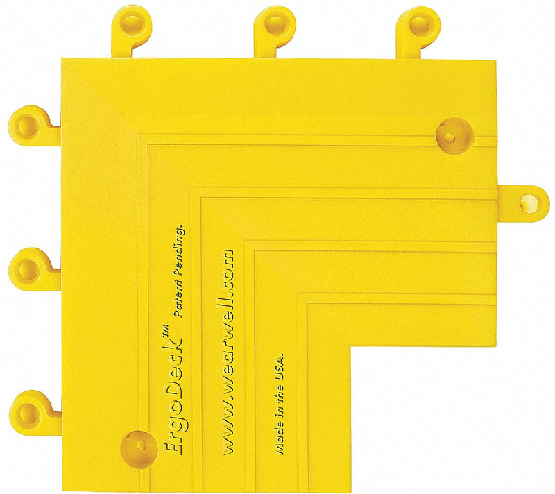 Wearwell Inside Corner, PVC, Yellow, 1 EA - 560