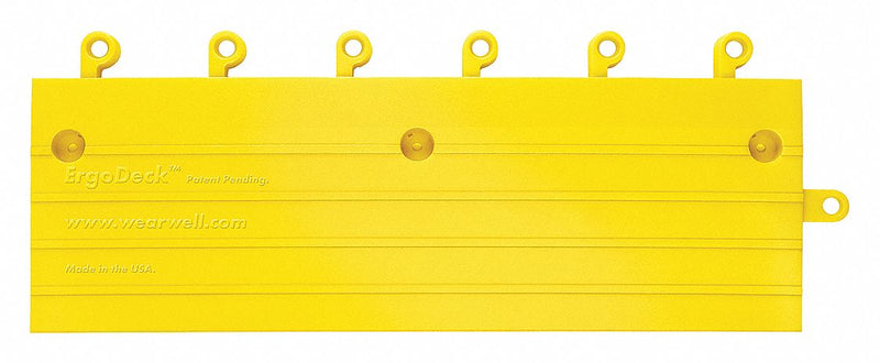 Wearwell Mat Ramp, PVC, Yellow, 10 PK - 560