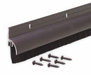 Top Brand Brush Door Sweep, Bronze, 3 ft Length, 1 3/8 in Flange Height, 9/16 in Insert Size - 2RRH9