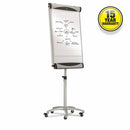 Quartet Gloss-Finish Porcelain Dry Erase Board, Easel Mounted, Mobile/Casters, 41 inH x 27 inW, White - EU2000TE