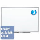 Quartet Gloss-Finish Porcelain Dry Erase Board, Wall Mounted, 24"H x 36"W, White - 2543
