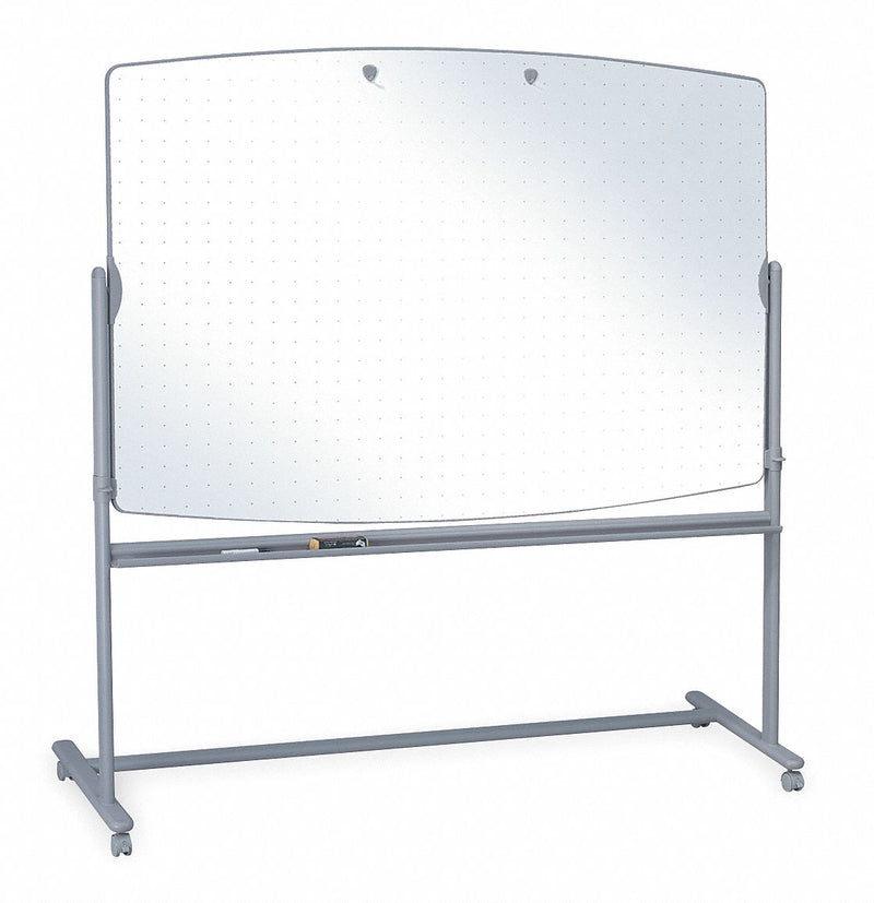 Quartet Gloss-Finish Melamine Dry Erase Board, Easel Mounted, Mobile/Casters, 48"H x 72"W, White - 3640TE