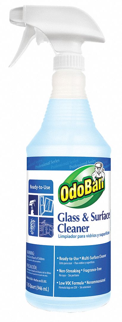 Odoban Multi-Surface Cleaner, 1 qt Cleaner Container Size, Hard Nonporous Surfaces Chemicals For Use On - 934062-Q