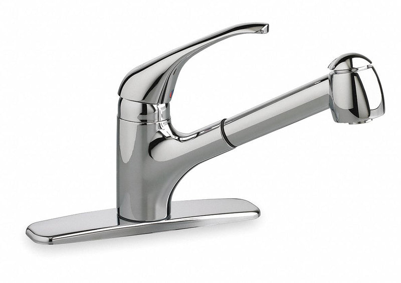 American Standard Chrome, Straight, Kitchen Sink Faucet, Manual Faucet Activation, 2.20 gpm - 4205104.002